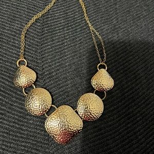 Gold Chunky textured necklace